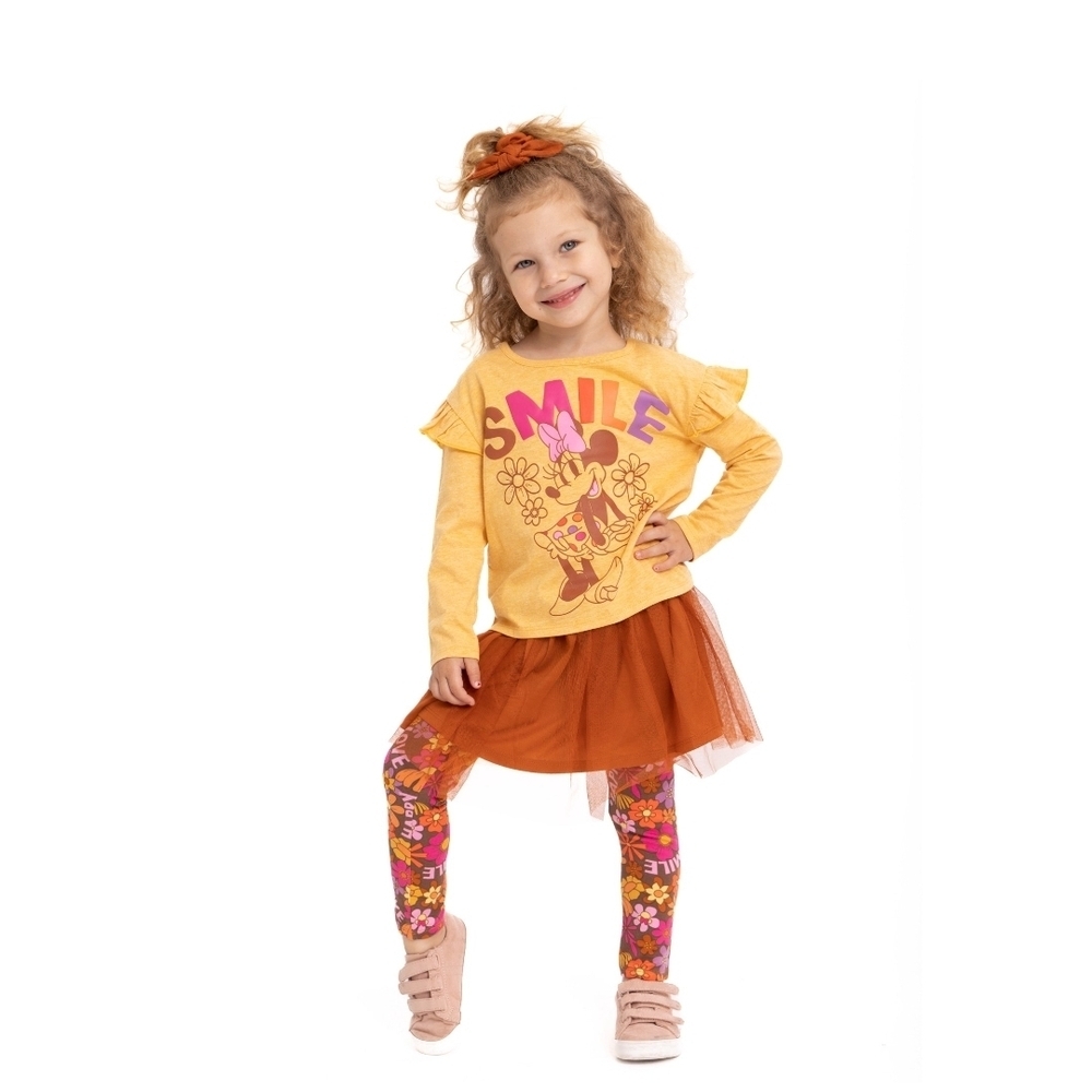 NWT Disney 4 Pc  Minnie Mouse Mustard and Wheat Tutu Set ~sz 12 M